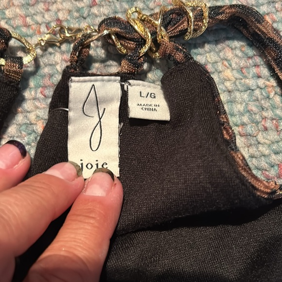 NWT Ladies size Large Joie Leopard Print halter style dress - Picture 6 of 8